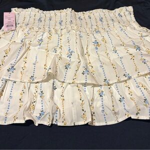 Wild Fable Cream Floral A-Line Skirt